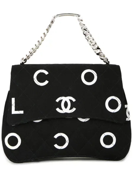 Kabelka Chanel Pre-owned s potiskem černá