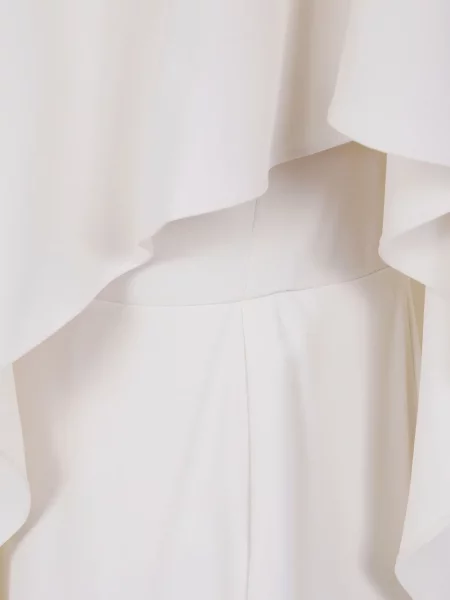 Kombinezon Lauren Ralph Lauren z falbankami na jednym ramieniu biały