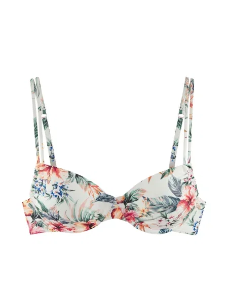 LASCANA Sutien costum de baie crem / albastru / verde închis / portocaliu închis alb