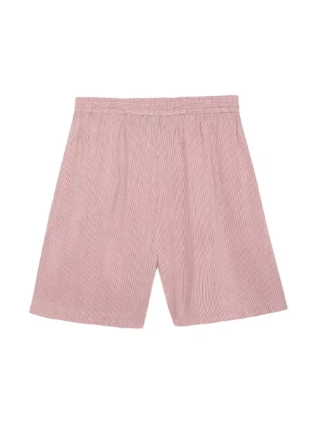 Lniane krótkie szorty Cortana w paski czerwone