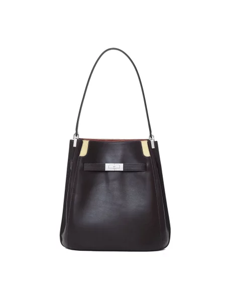Torebka crossbody Tory Burch skórzana brązowa