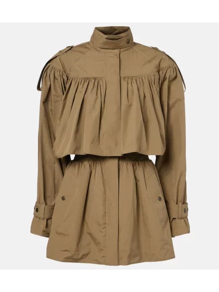 Trenci Chloé din poplin verde