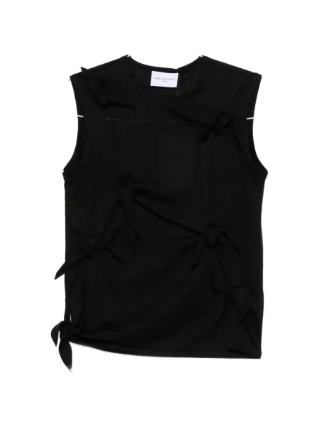 Top Isabelle Blanche negru