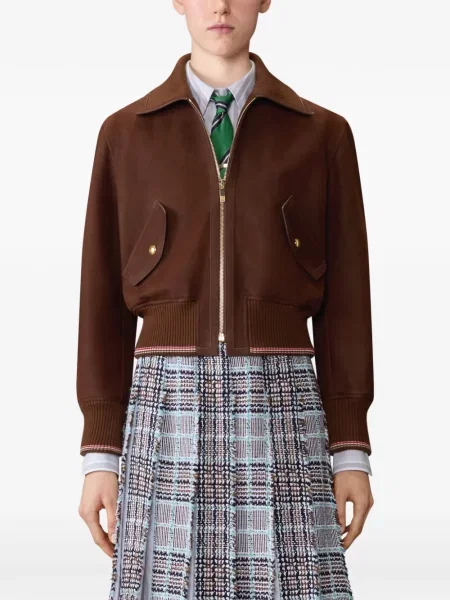 Geanta de piele Thom Browne maro