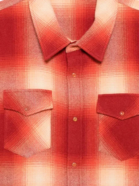Kasmír kockás ing God's True Cashmere piros