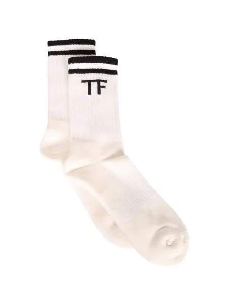 Șosete Tom Ford cu broderie cu dungi