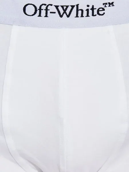 Boxeri Off-white cu autograf alb