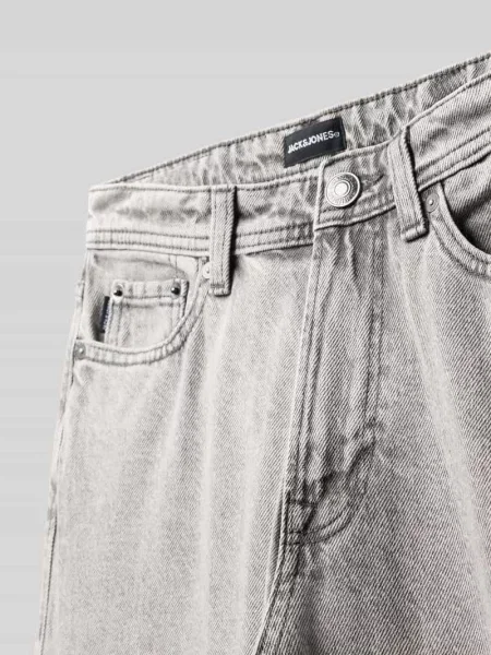Jeansy o kroju straight fit z naszywką z logo model ‘Iron’ Jack & Jones
