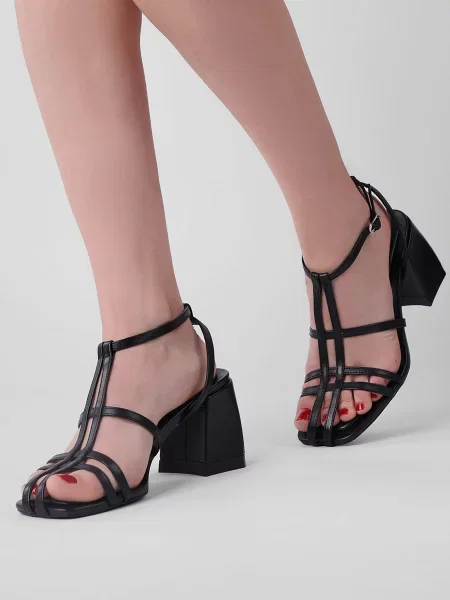 Шкіряні Босоніжки MIRATON чорний