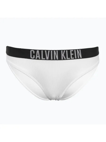Calvin Klein costume de baie fund Intense Power Rib Bikini strălucitor alb