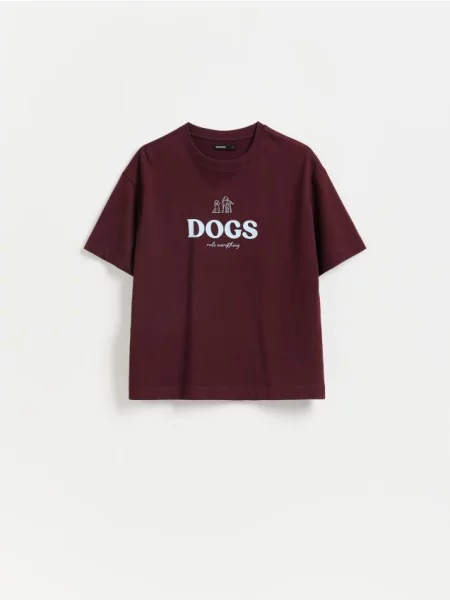 Reserved Tricou cu imprimeu maro