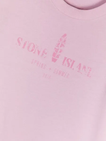 Koszulka dziecięca Stone Island różowa