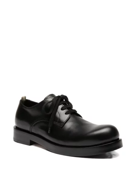 Pantofi Officine Creative cu șireturi din piele negru
