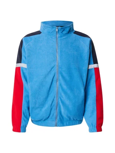 Denim Project Jopa iz flisa Luke svetlo modra / temno modra rdeča siva