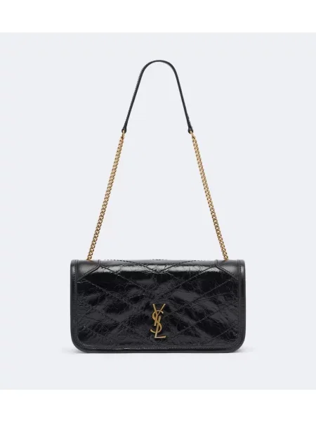 Colier Saint Laurent din piele negru