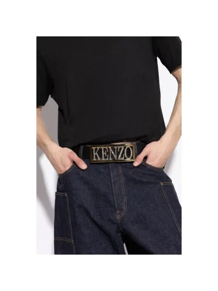 Pasek Kenzo skórzany czarny