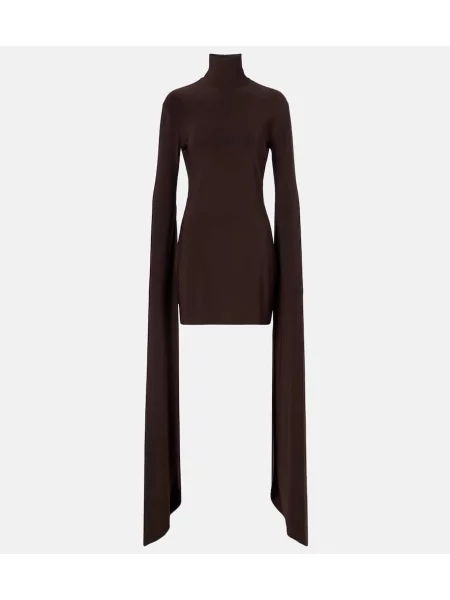 Heláncă Norma Kamali drapată maro