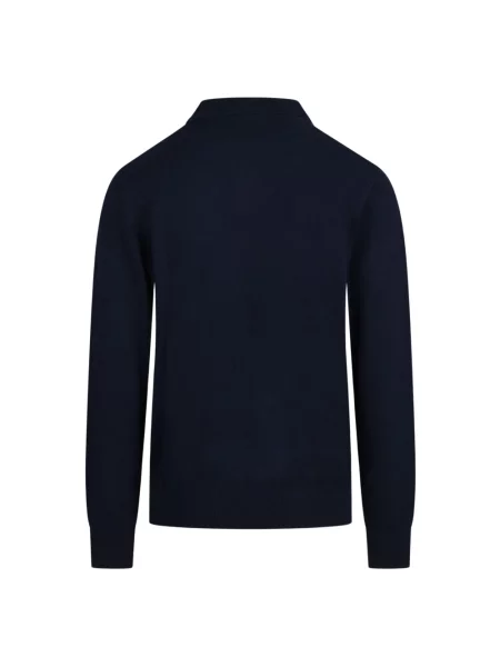 Sweter Mc2 Saint Barth wełniany z długim rękawem niebieski