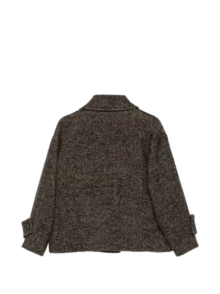 Geacă Antonelli cu model herringbone maro