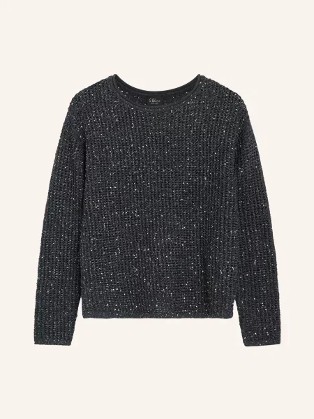 S.Oliver Black Label Svetry S Flitry tmavě šedá černý