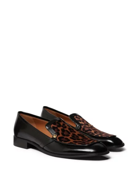 Pantofi loafer Stella Mccartney cu imagine cu model leopard negru