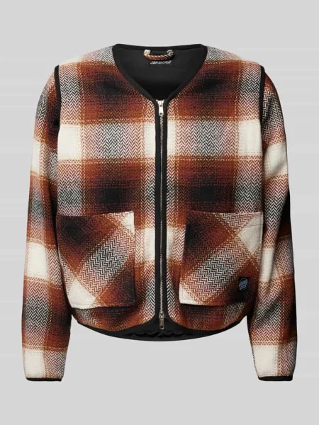 Kurtka z dwustronnym zamkiem błyskawicznym model ‘Assembly Liner’ Santa Cruz pomarańczowa