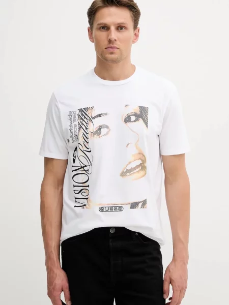 Тениска Guess с принт бяло