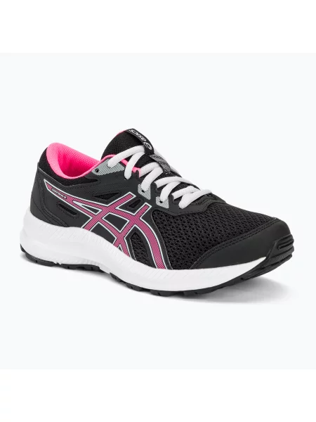 ASICS Contend 8 GS детски обувки за бягане черно/горещо розово черно
