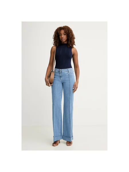 Jeansy straight leg Missoni niebieskie