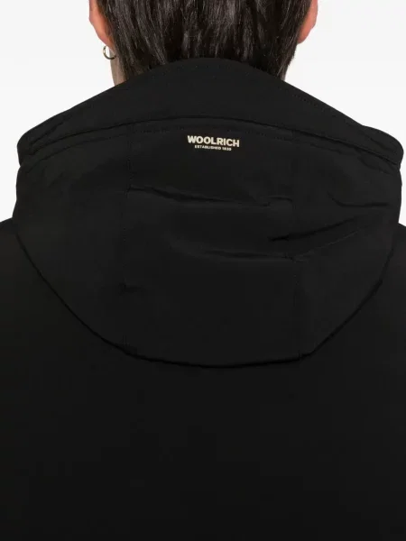 Palton Woolrich cu glugă negru