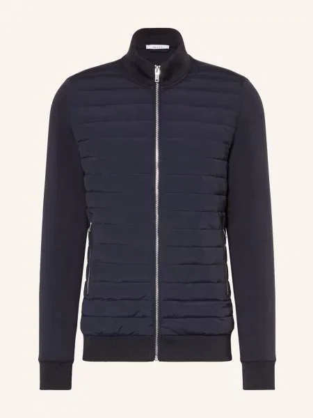 Reiss Prošívaná Bunda Freddie Ze Směsi Materiálů tmavě modrá