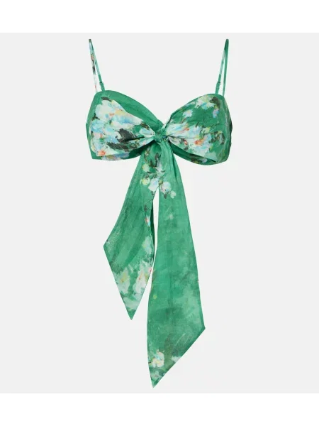 Sutien Zimmermann cu funde drapat verde