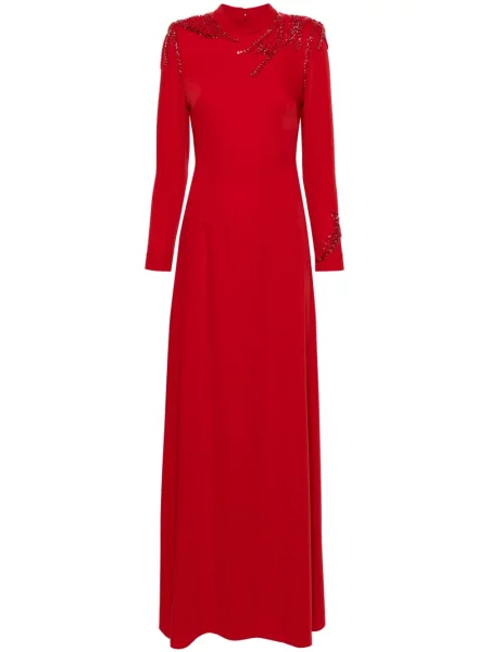 Rochie maxi Cristallini de costum roșu