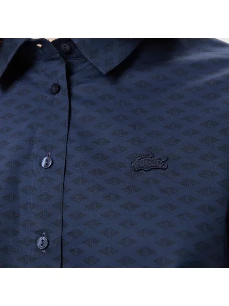 Lacoste Koszula Tkana Lacoste granatowa