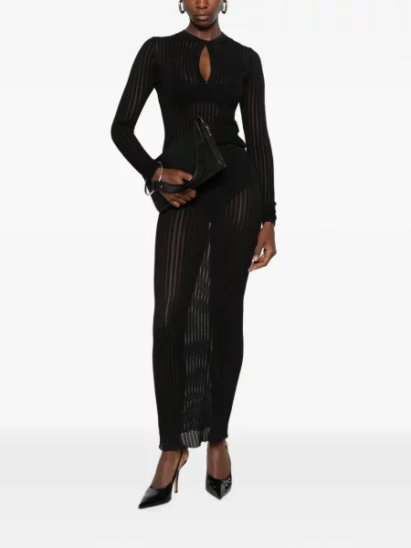 Fusta maxi Dondup tricotate negru