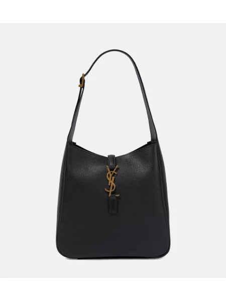 Usnjena torbica Saint Laurent črna