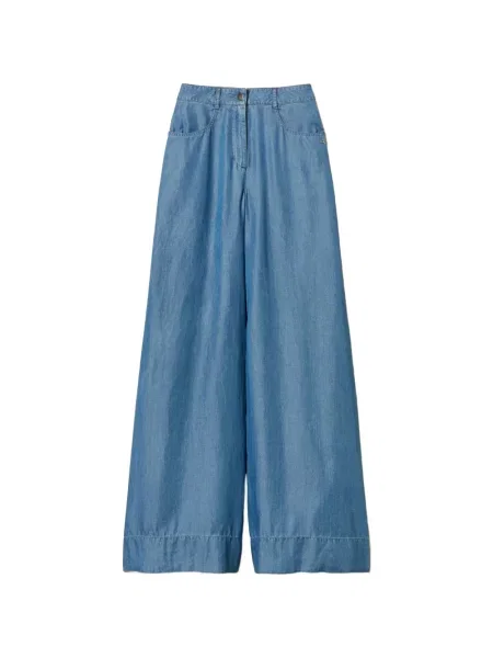 Pantaloni palazzo Twinset albastru