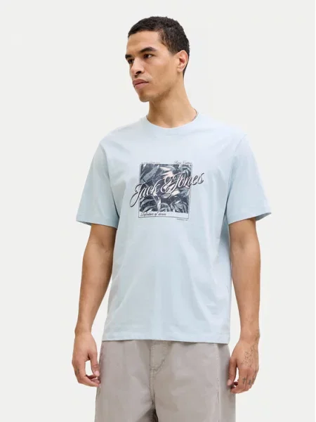 Футболка Jack & Jones голубая