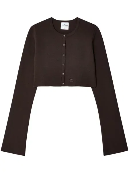 Cropp cardigan Courreges tricotate maro