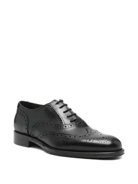 Brogues Corneliani cu șireturi din piele negru