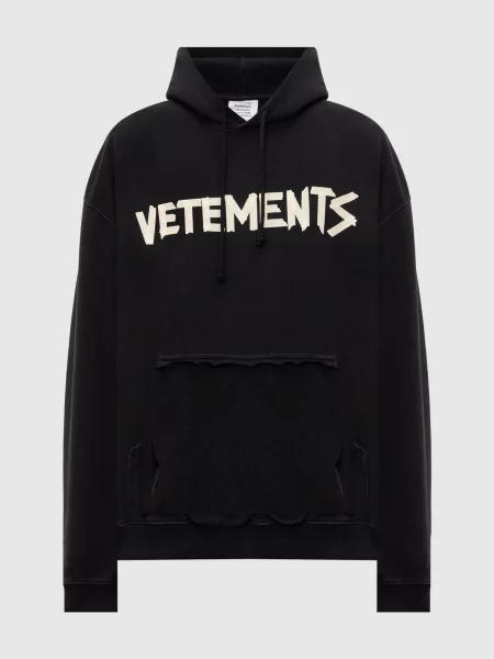 Худі з принтом логотипа Vetements чорне