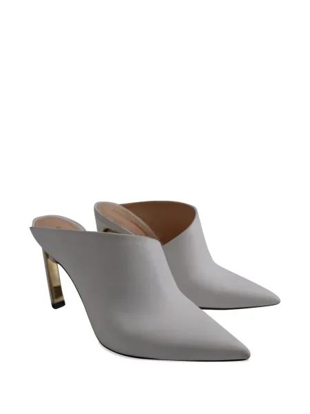 Papuci tip mules Nicholas Kirkwood din piele alb