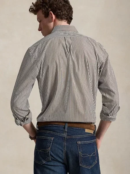POLO RALPH LAUREN Cămașă | Custom fit | stretch maro