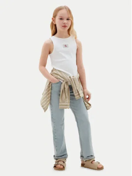 Dětské kalhoty Calvin Klein Jeans modré