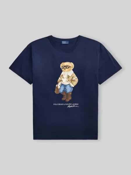 T-shirt z motywem misia Polo Ralph Lauren granatowa
