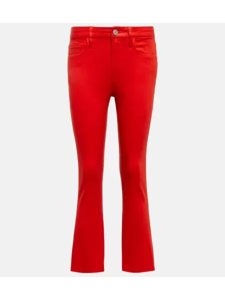 Kavbojke z visokim pasom Frame z visokim pasom rdeča