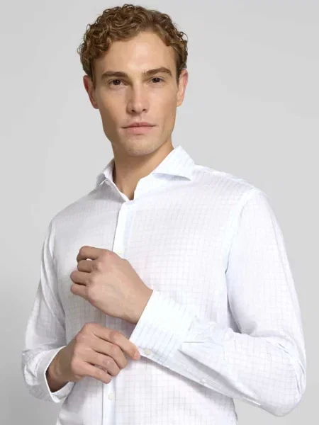 Koszula o kroju slim fit biznes z czystej bawełny Christian Berg Men
