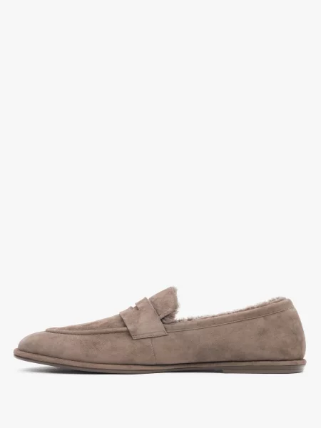 Велюрові Лофери Estro коричневий