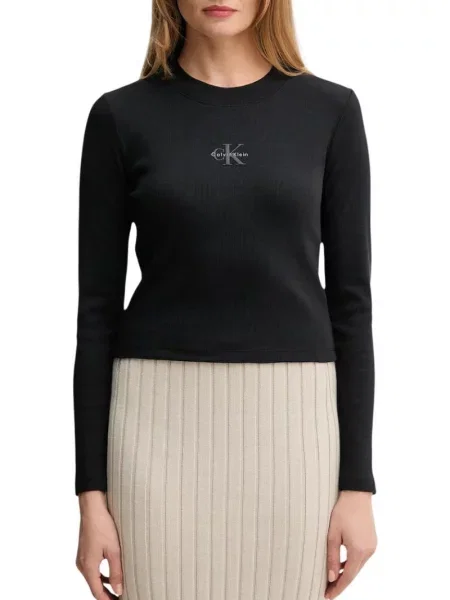 Blúzka Calvin Klein Jeans čierna