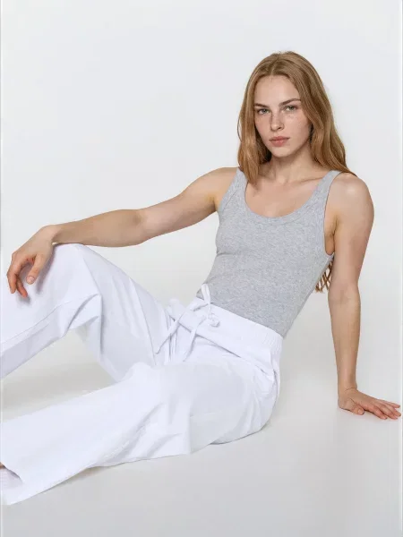 Джинси jogger wide-leg білий